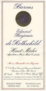 Barons Edmond et Benjamin de Rothschild Haut Medoc